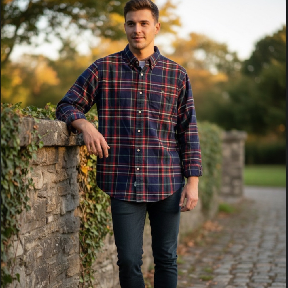 Polo Ralph Lauren Men’s Classic Fit Performance Plaid Men’s Shirt‎ Size XL